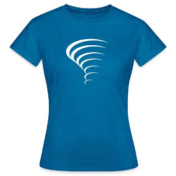 Tornado - Women's T-Shirt - antique blue sapphire heather - Front - AI Model Female 172 dark (172cm)