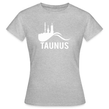 Silhouhette Taunus Feldberg - Frauen T-Shirt - Grau meliert - Vorne - AI Model Female 172 dark (172cm)