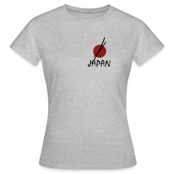Japan Samurai Schwerter rote Sonne - Frauen T-Shirt - Grau meliert - Vorne - AI Model Female 172 dark (172cm)