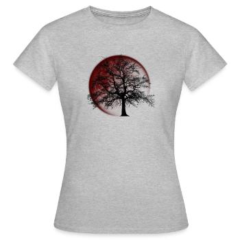 Lune de sang - T-shirt Femme - gris chiné - Devant - AI Model Female 172 dark (172cm)