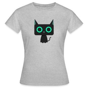 Vie nocturne de chat - T-shirt Femme - gris chiné - Devant - AI Model Female 172 dark (172cm)