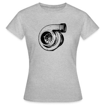Turbo Lader - Frauen T-Shirt - Grau meliert - Vorne - AI Model Female 172 dark (172cm)