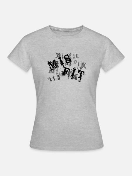 Misfit - Frauen T-Shirt - Grau meliert