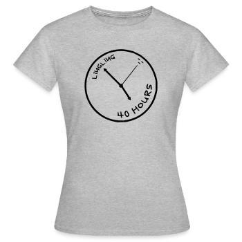 Ling Ling 40 Stunden - Frauen T-Shirt - Grau meliert - Vorne - AI Model Female 172 dark (172cm)