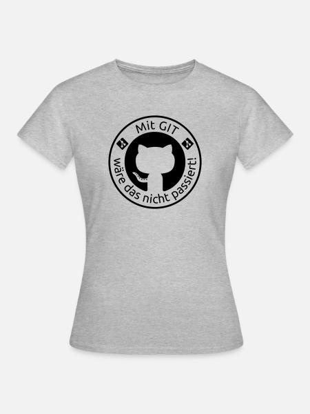 GIT Octocat - Frauen T-Shirt - Grau meliert