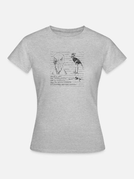 Redlist: Shoebill | Rote Liste: Schuhschnabel - Frauen T-Shirt - Grau meliert