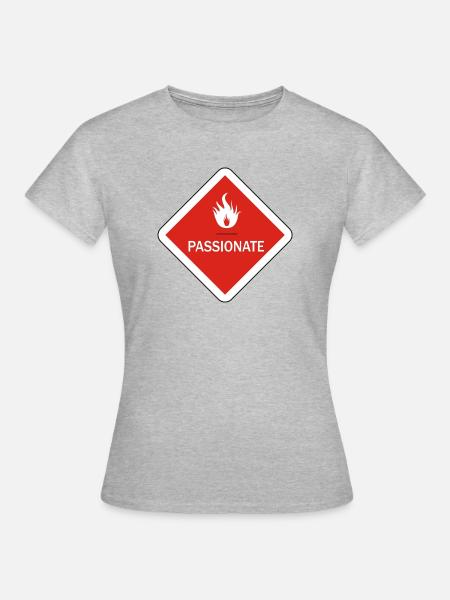 LEIDENSCHAFTLICH - Frauen T-Shirt - Grau meliert
