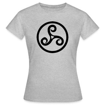 tribal - T-shirt Femme - gris chiné - Devant - AI Model Female 172 dark (172cm)