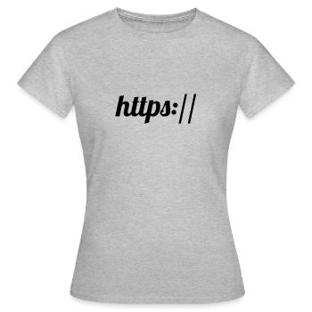 Internet - Women's T-Shirt - heather grey - Front - AI Model Female 172 dark (172cm)