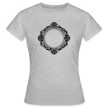 Rahmen Dekoration Bilderrahmen Fotorahmen Barock - Frauen T-Shirt - Grau meliert - Vorne - AI Model Female 172 dark (172cm)