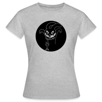 Lapin d'halloween - T-shirt Femme - gris chiné - Devant - AI Model Female 172 dark (172cm)
