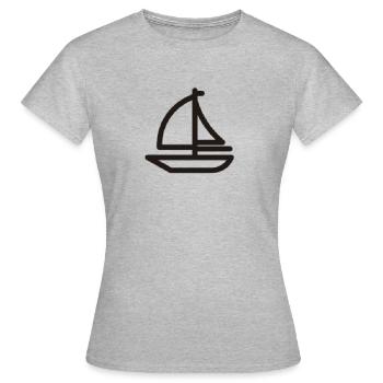Boot - Frauen T-Shirt - Grau meliert - Vorne - AI Model Female 172 dark (172cm)