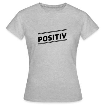 Positif - T-shirt Femme - gris chiné - Devant - AI Model Female 172 dark (172cm)