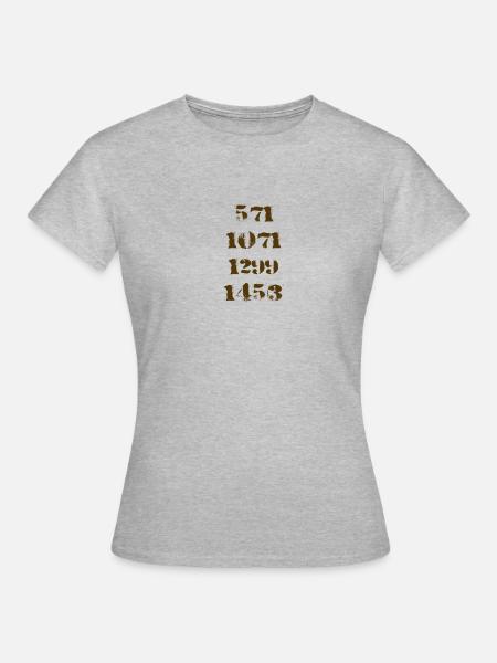 571 1071 1299 1453 - Frauen T-Shirt - Grau meliert