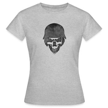 Crâne de métalleux - T-shirt Femme - gris chiné - Devant - AI Model Female 172 dark (172cm)