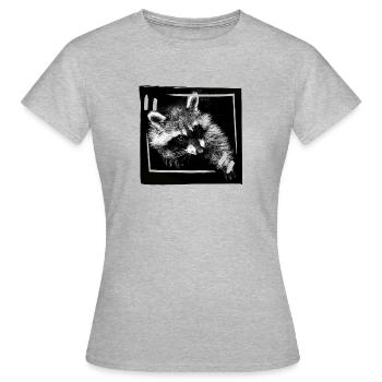 Niedlicher Waschbär - Frauen T-Shirt - Grau meliert - Vorne - AI Model Female 172 dark (172cm)