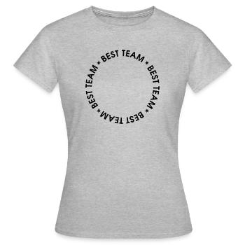 Best team circle with stars black - Women's T-Shirt - heather grey - Front - AI Model Female 172 dark (172cm)