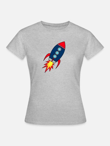 Lanzamiento de cohetes * cohetes - Camiseta mujer - gris jaspeado