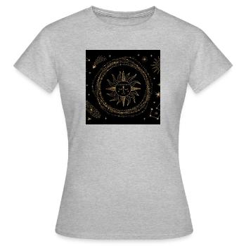 Astrologie - Frauen T-Shirt - Grau meliert - Vorne - AI Model Female 172 dark (172cm)