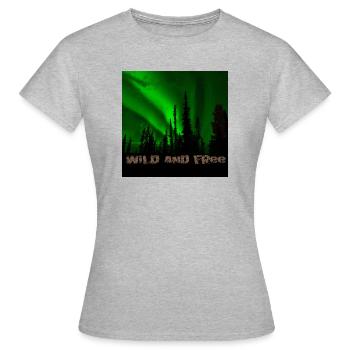 sauvage et libre - T-shirt Femme - gris chiné - Devant - AI Model Female 172 dark (172cm)