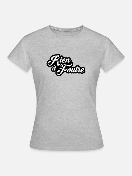 I DONT CARE BABY - T-shirt Femme - gris chiné