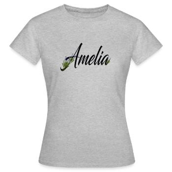 Amelia - Frauen T-Shirt - Grau meliert - Vorne - AI Model Female 172 dark (172cm)