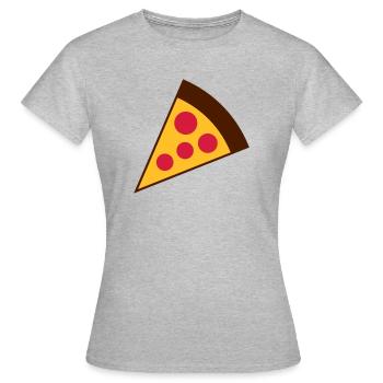 1 stueck abschneiden lecker salami pizza hunger fa - Frauen T-Shirt - Grau meliert - Vorne - AI Model Female 172 dark (172cm)