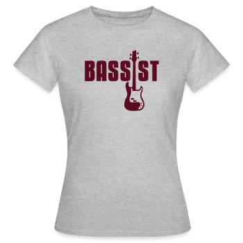 bassist - Women's T-Shirt - heather grey - Front - AI Model Female 172 dark (172cm)