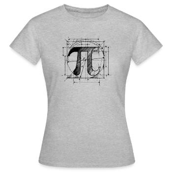 Pi Sketch - Women's T-Shirt - heather grey - Front - AI Model Female 172 dark (172cm)