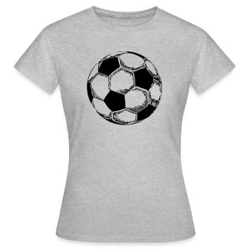 Le football - T-shirt Femme - gris chiné - Devant - AI Model Female 172 dark (172cm)