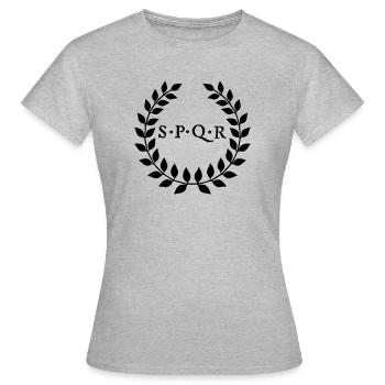 spqr - T-shirt Femme - gris chiné - Devant - AI Model Female 172 dark (172cm)