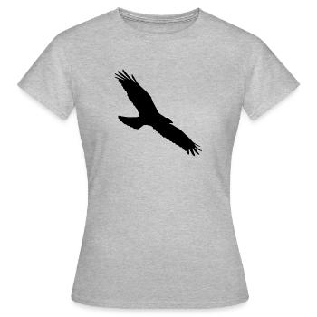 Bussard - Frauen T-Shirt - Grau meliert - Vorne - AI Model Female 172 dark (172cm)