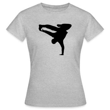 Breakdancer, B-Boy - Frauen T-Shirt - Grau meliert - Vorne - AI Model Female 172 dark (172cm)