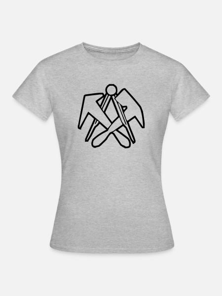 Métier de couvreur - T-shirt Femme - gris chiné
