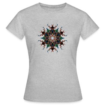Psysun - Frauen T-Shirt - Grau meliert - Vorne - AI Model Female 172 dark (172cm)