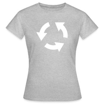 Rond point - T-shirt Femme - gris chiné - Devant - AI Model Female 172 dark (172cm)