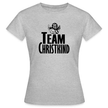 Team Christkind - Frauen T-Shirt - Grau meliert - Vorne - AI Model Female 172 dark (172cm)