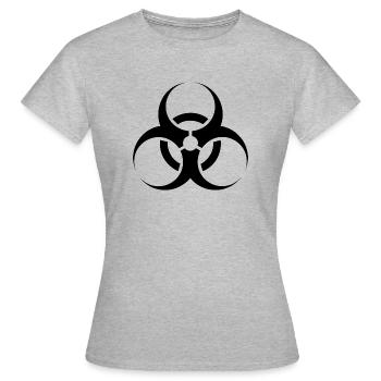 Danger biologique - T-shirt Femme - gris chiné - Devant - AI Model Female 172 dark (172cm)