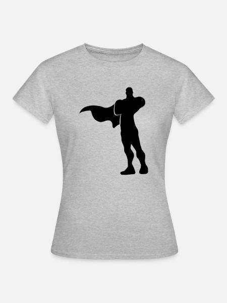Supernatural Hero - Frauen T-Shirt - Grau meliert
