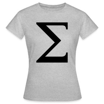 Sigma greek alphabet - Frauen T-Shirt - Grau meliert - Vorne - AI Model Female 172 dark (172cm)