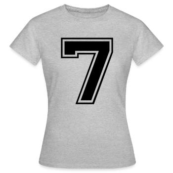 sieben - Frauen T-Shirt - Grau meliert - Vorne - AI Model Female 172 dark (172cm)