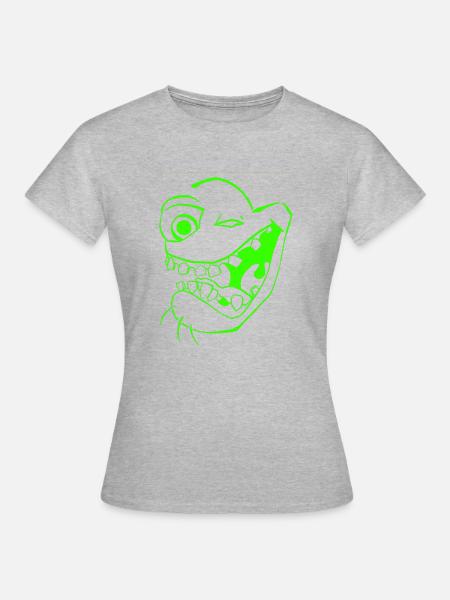 Freaky Emoji - Frauen T-Shirt - Grau meliert