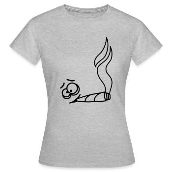Joint Smoker - Frauen T-Shirt - Grau meliert - Vorne - AI Model Female 172 dark (172cm)