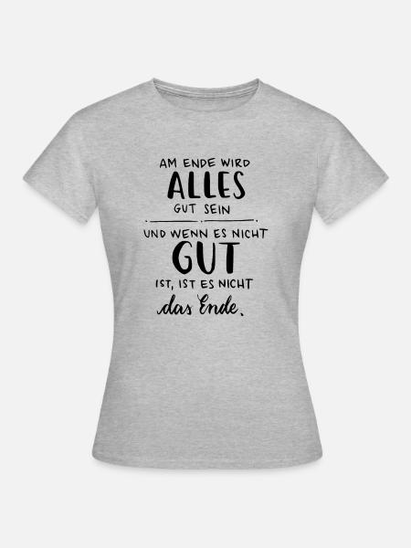 Alles wird gut - Frauen T-Shirt - Grau meliert