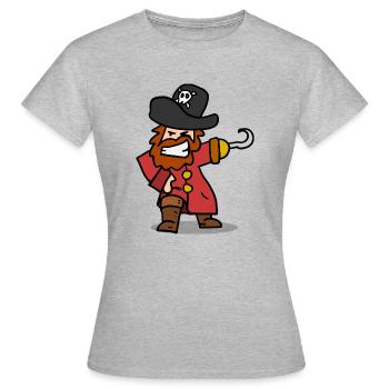 Captain Rake - Women's T-Shirt - heather grey - Front - AI Model Female 172 dark (172cm)