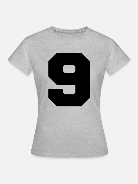 9 - Frauen T-Shirt - Grau meliert