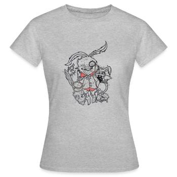 Toujours à l’heure - T-shirt Femme - gris chiné - Devant - AI Model Female 172 dark (172cm)