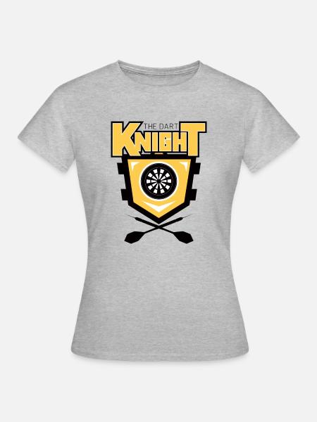 Dart Knight Emblem - Frauen T-Shirt - Grau meliert