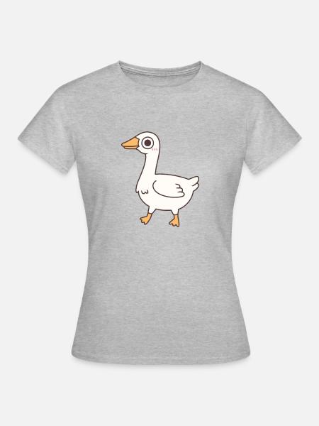 Süße alberne Gans - Frauen T-Shirt - Grau meliert