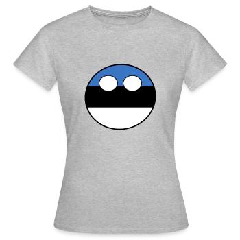 Countryball Country Home Estonia - Women's T-Shirt - heather grey - Front - AI Model Female 172 dark (172cm)